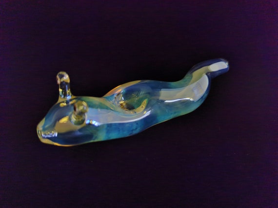 XL Glass Slug Pipe | Color Changing | Unique Glass Art |