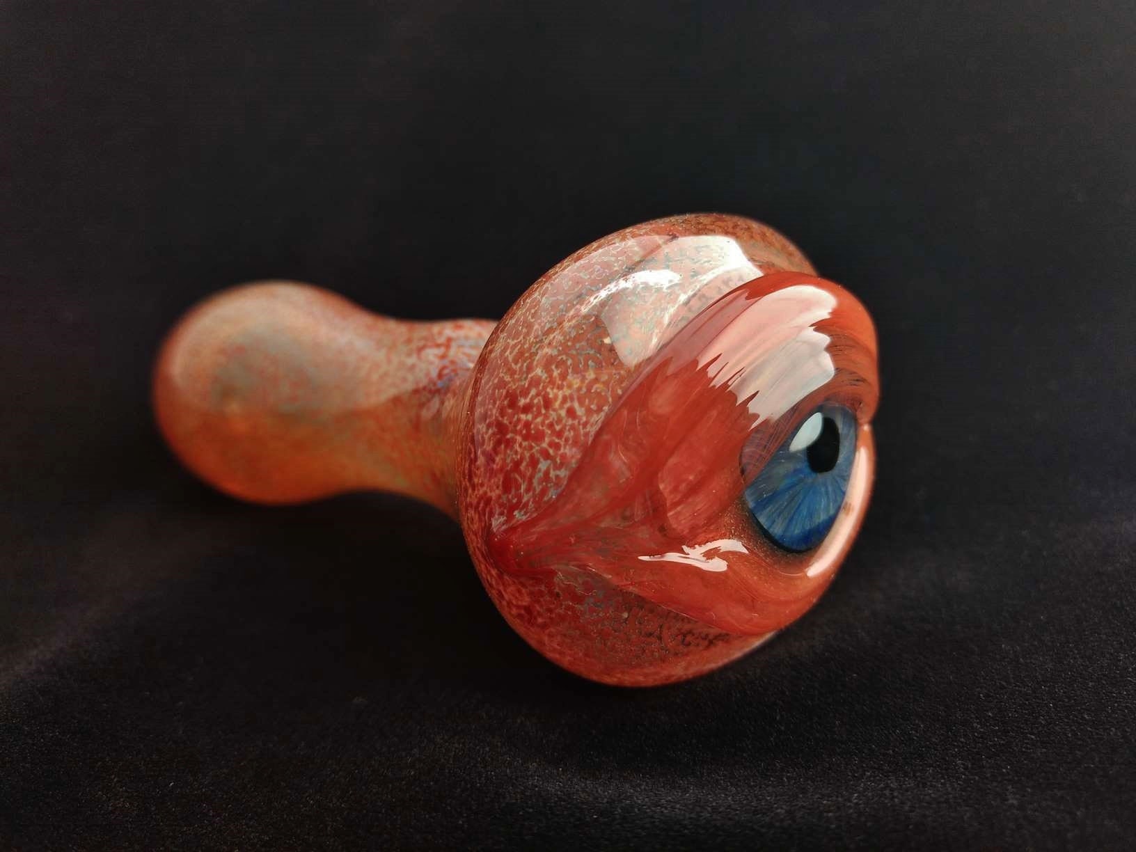 Detailed Glass Eye Pipe Color Changing Unique Glass Bowl Fast