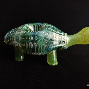 Colorful Turtle Pipe Sculpted Glass Bowl Color Changing Unique Gift Idea Immediate Priority Shipping image 5