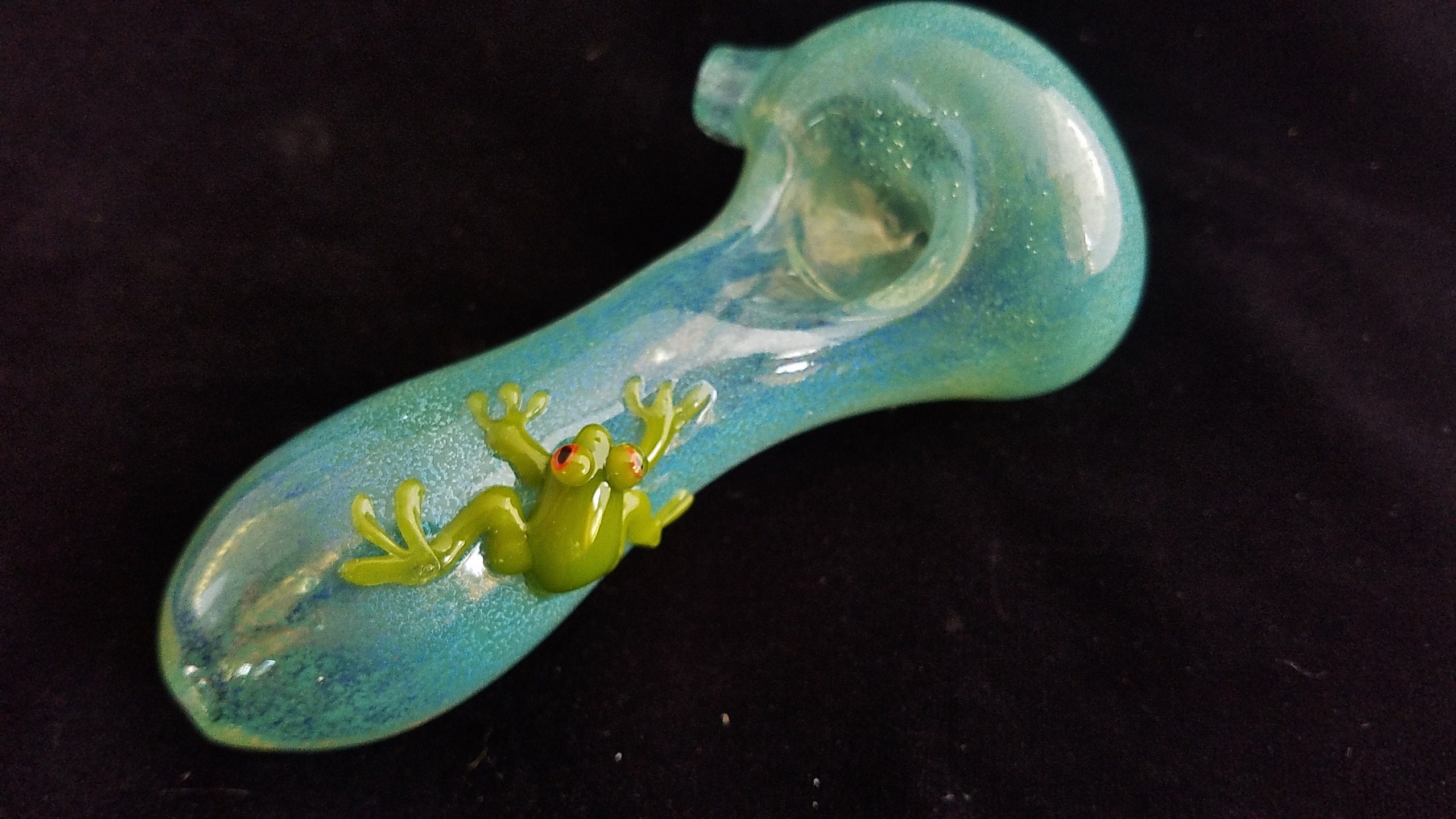 Glass Frog Pipe Unique Glass Art Fast & Free Shipping
