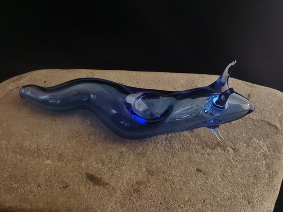 Glass Slug Pipe | Light Cobalt Blue Version | Immediate Shipping