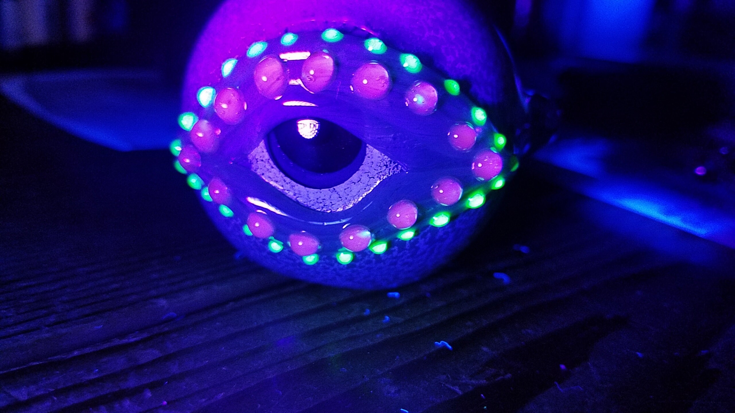 Glass Eye Pipe Color Changing UV Glow Free Priority Shipping
