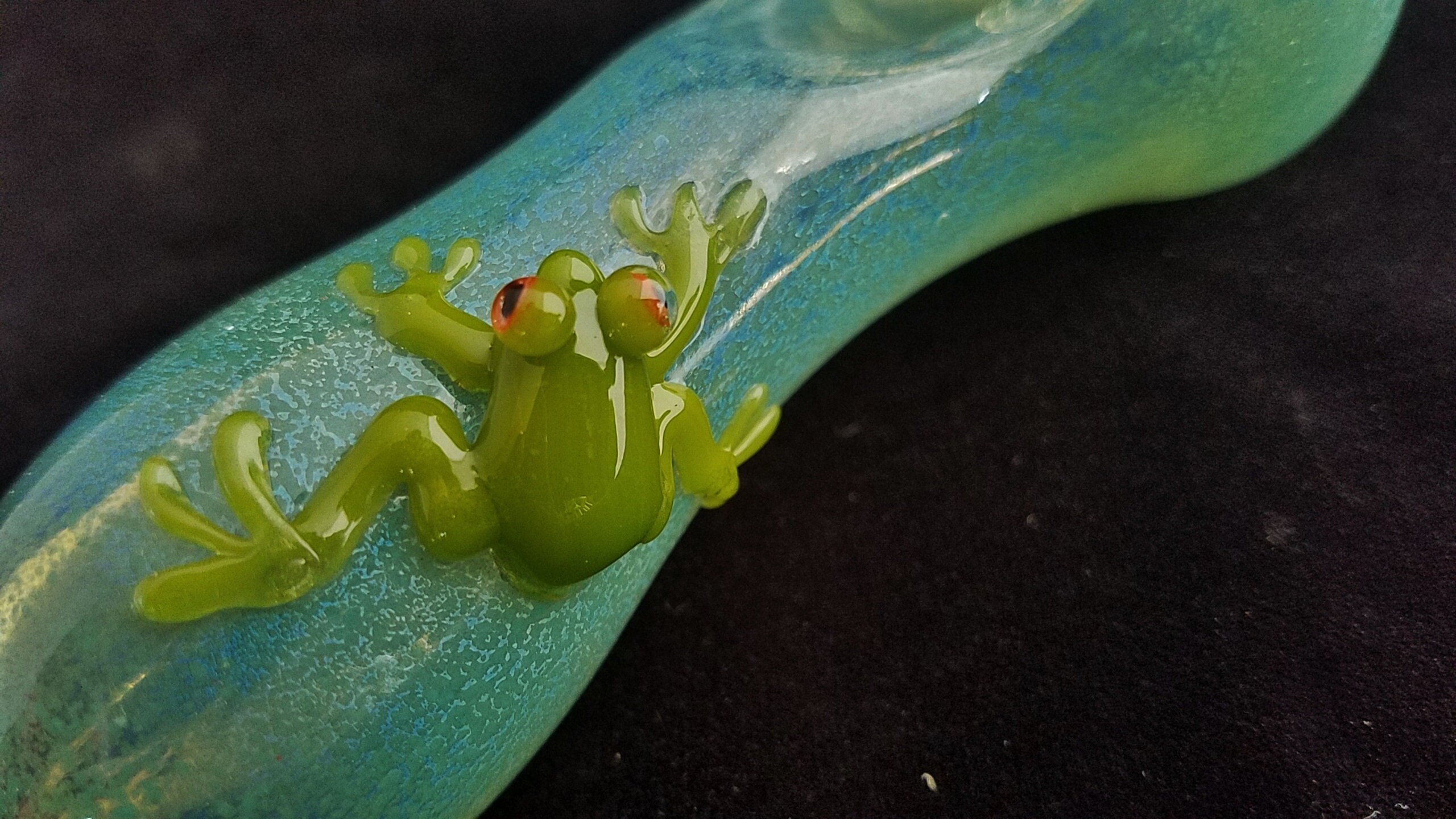 Glass Frog Pipe Unique Glass Art Fast & Free Shipping