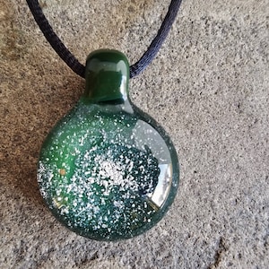 Memorial Pendant Cremation Jewelry Pet Memorial Necklace Deep Green Version image 1