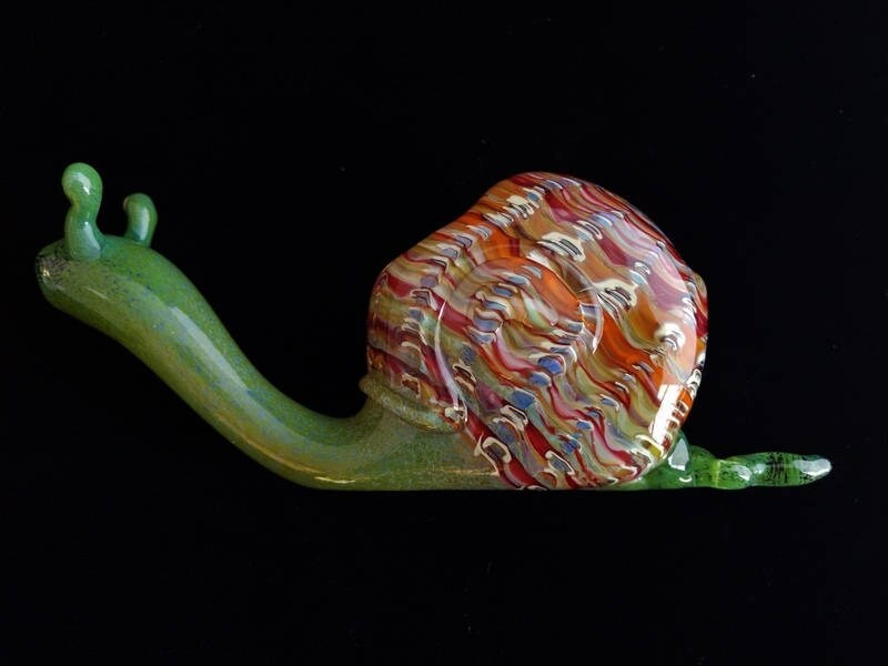 Full Colored Glass Snail Pipe