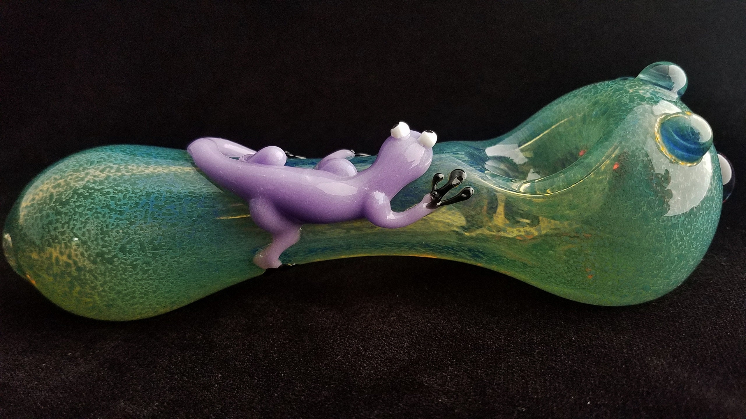 Glass Lizard Pipe Unique Glass Art Fast & Free Shipping