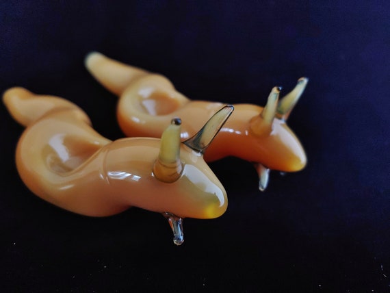 Glass Banana Slug Pipe | Unique Glass Art | Immediate Shipping