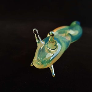 Glass Slug Pipe | New Version | Color Changing |Unique Glass Art | Immediate Shipping