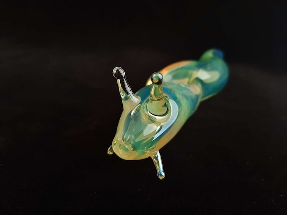 Glass Slug Pipe | New Version | Color Changing |Unique Glass Art | Immediate Shipping