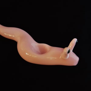 Glass Slug Pipe (Pink Version)| Color Changing | Unique Glass Art | Immediate Shipping