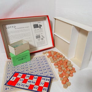 Vintage Bingo Lotto Board Game Holland Kienspel Jumbo Spelen