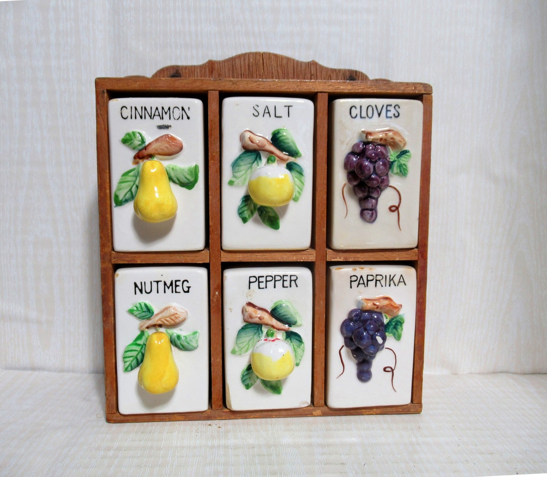 Vintage Japan Spice Rack Containers Chest of Drawers Kitchen Etsy