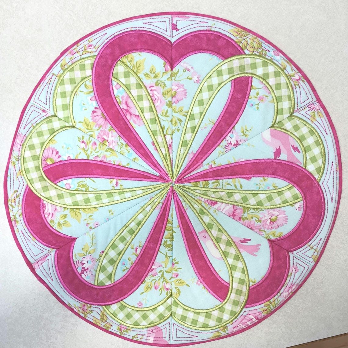 Butterfly Charm CW1401070CL Quilted Round Mat main image 0
