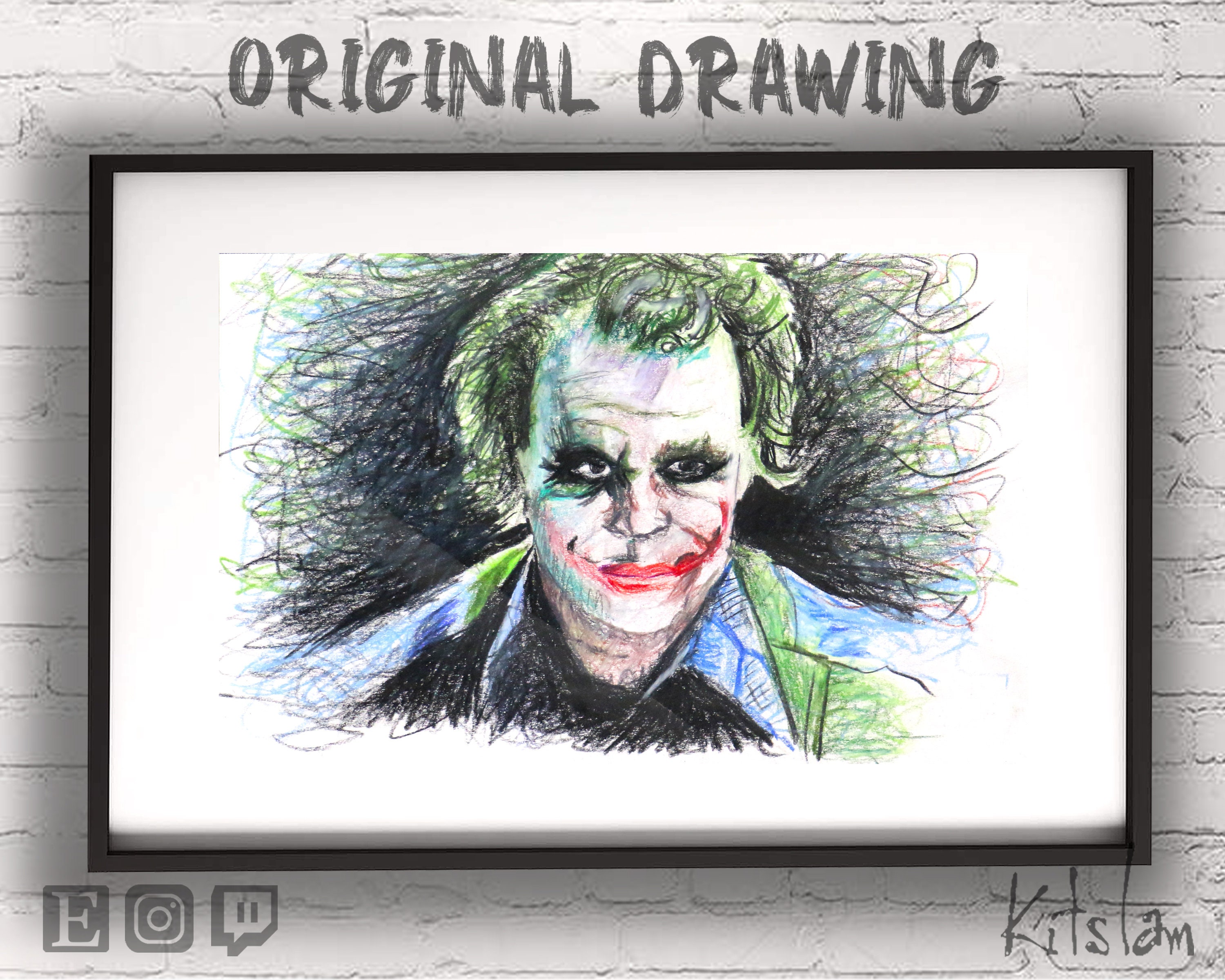 Joker Art Joker Drawing Heath Ledger Etsy