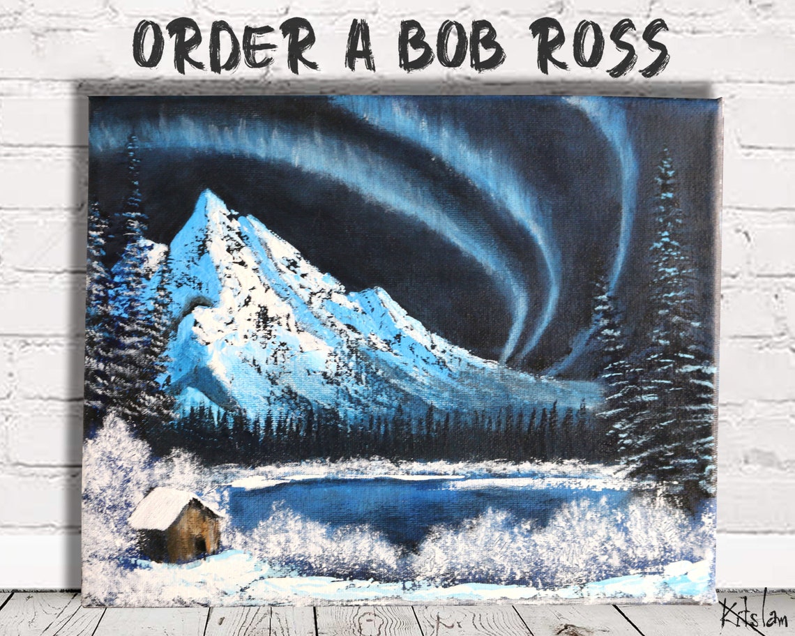 Bob Ross Painting Northern Lights Season 8 Episode 13 Etsy
