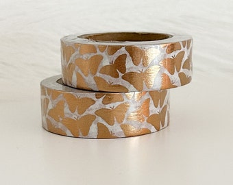 Rose Gold Foil Butterfly Washi Tape