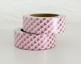 Pink Foil Triangle Washi Tape