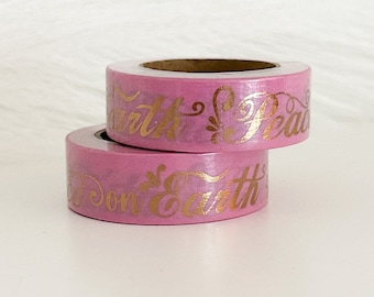 Pink & Rose Gold Foil Quote Washi Tape