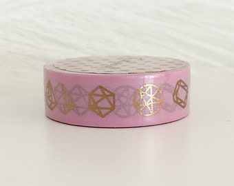 Pink & Rose Gold Foil Jewel Washi Tape