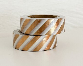 Rose Gold Foil Stripe Washi Tape