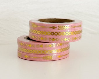 Pink & Gold Foil Skinny Set of 3 Washi Tape