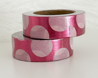 Pink Foil Polka Dots Washi Tape