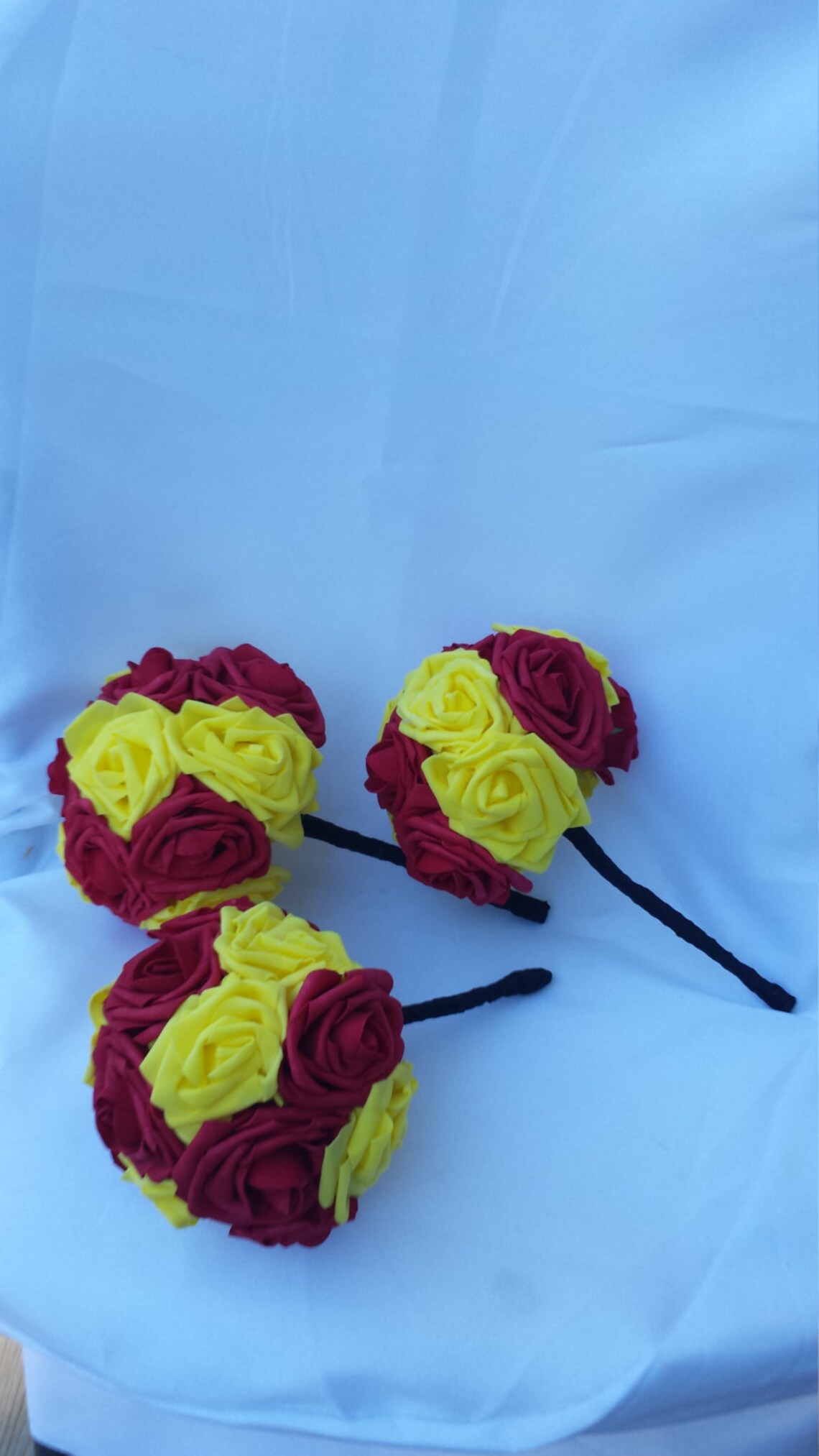 Yellow Bouquets Yellow Bridesmaids Bouquet Yellow and Red Etsy