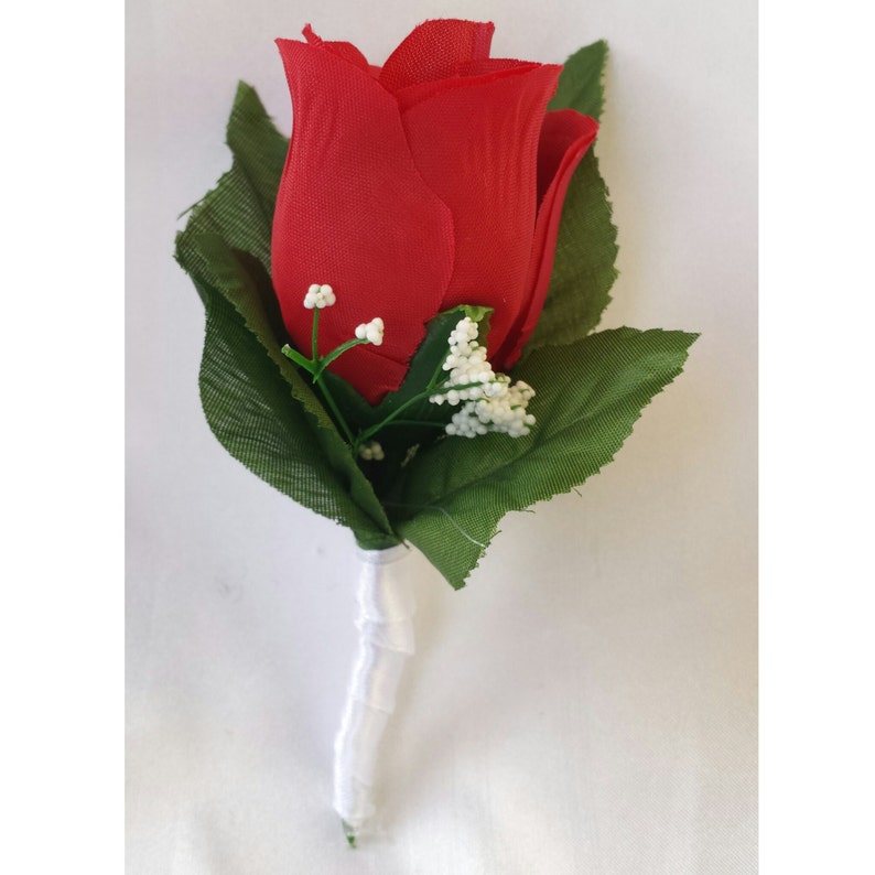 Cream White Boutonniere Groomsmen Boutonniere Men Boutonniere Wedding Boutonniere Silk Rose Flower Boutonniere Rose Boutonniere