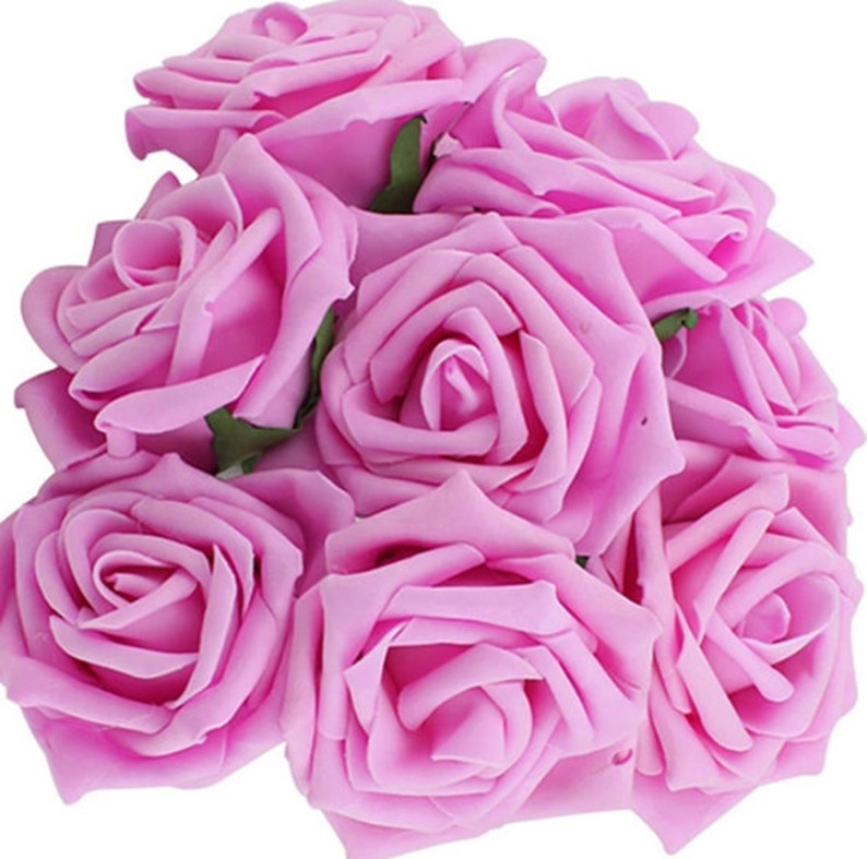 10pcs Purple Foam Flowers Pink Foam Flowers White Foam Flowers Etsy