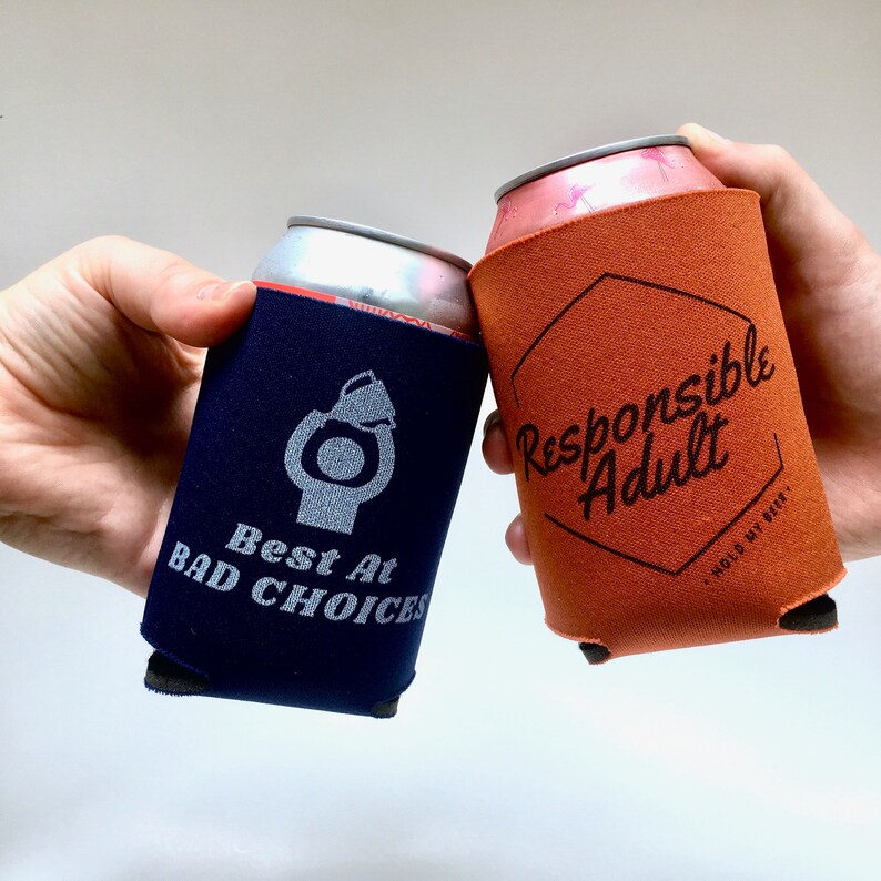 Best At Bad Choices Can Coolers Funny Gift Koozie Adult Etsy