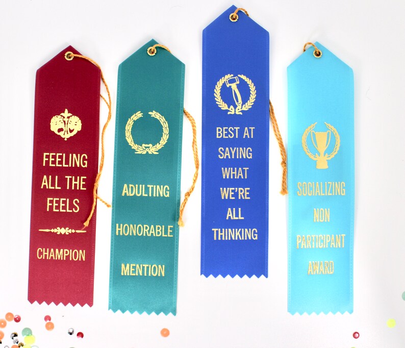Fab 4 Party Pack Adult Award Ribbons Adulting Awards / | Etsy