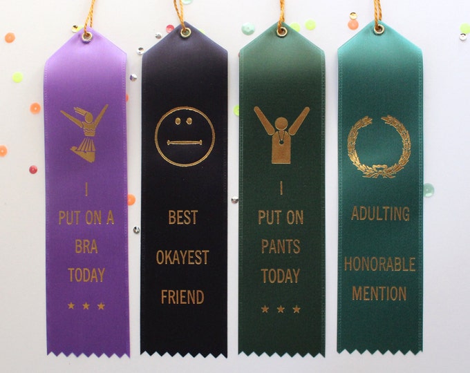 Party Pack Set of 4 Adult Award Ribbons - Etsy