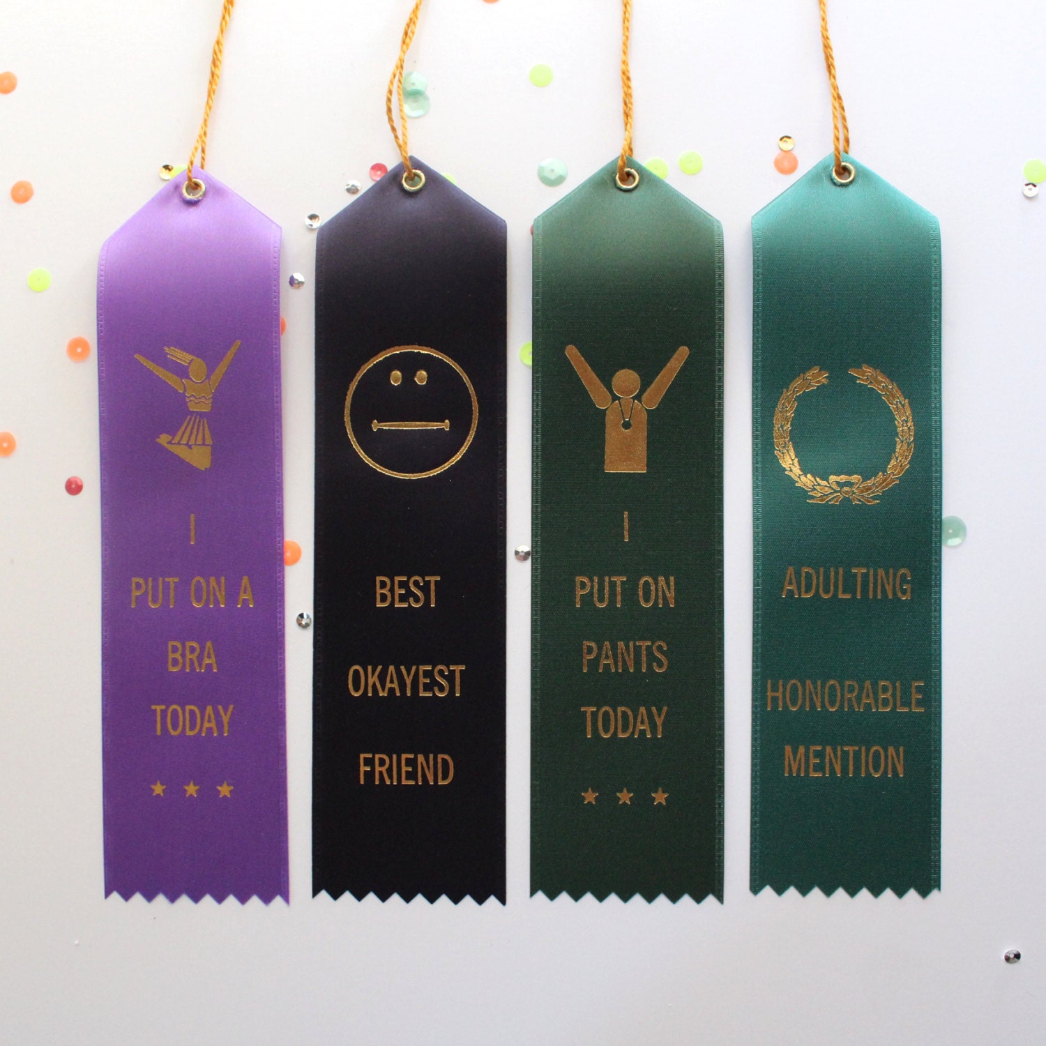 Party Pack Set of 4 Adult Award Ribbons Etsy