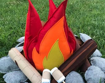 Felt Campfire | Felt Toys | Camper Decor |Felt Toys | Camping Gift for Kids | Felt Pretend Play | Play Room Decor | Kids Room Decor