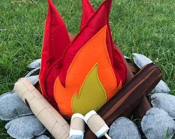 Felt Campfire|Camp Decor | Felt Toys | Camper Decor |Toddler Pretend Play | Camp Gift | Felt Fire | Pretend Campfire | Kids Campfire