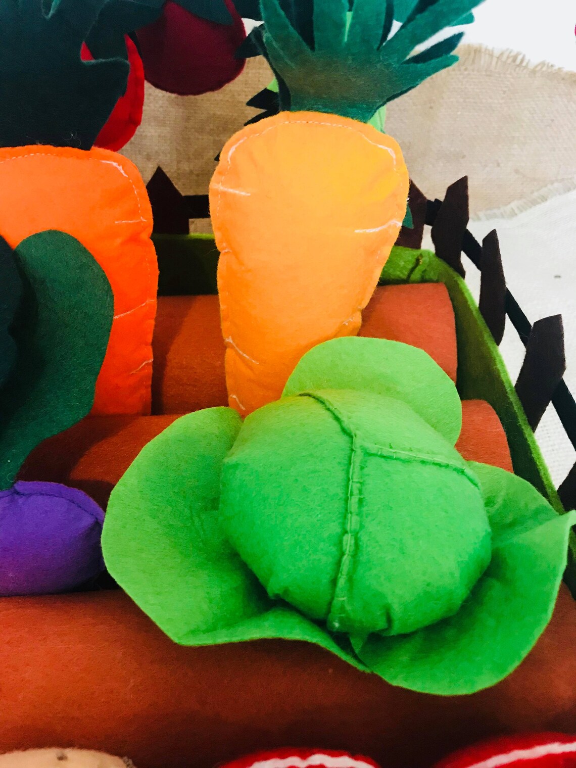 Felt Garden Play Set Felt Garden Toys Felt Garden Set Felt Etsy