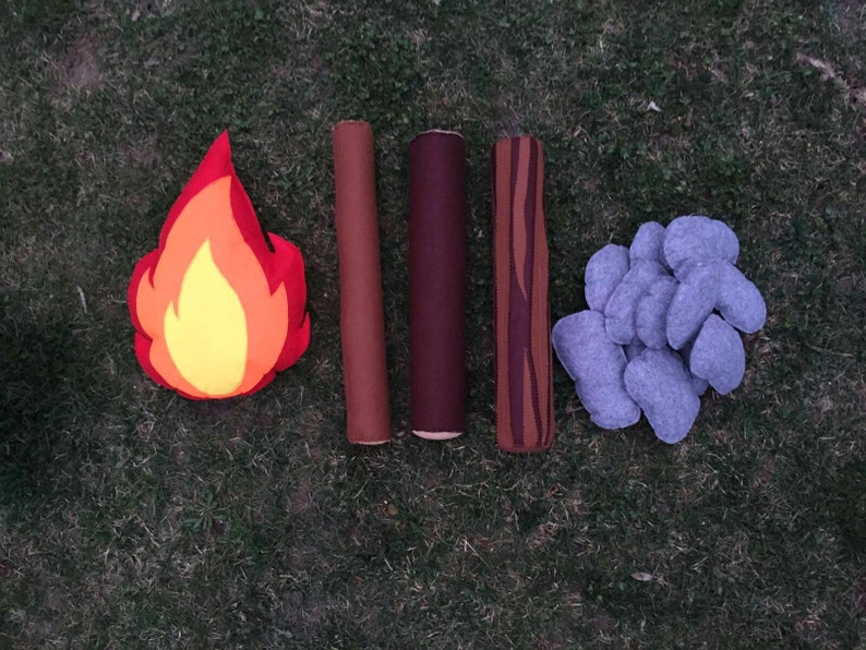 Felt Campfire SET Felt Toys Camping Decor Pretend Play Etsy