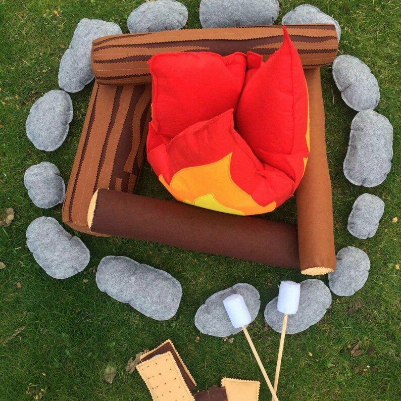 Felt Campfire SET Felt Toys Camping Decor Pretend Play Etsy