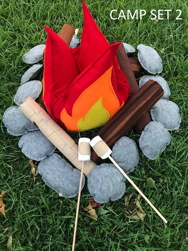 Felt Campfire SET Felt Toys Camping Decor Pretend Play Etsy