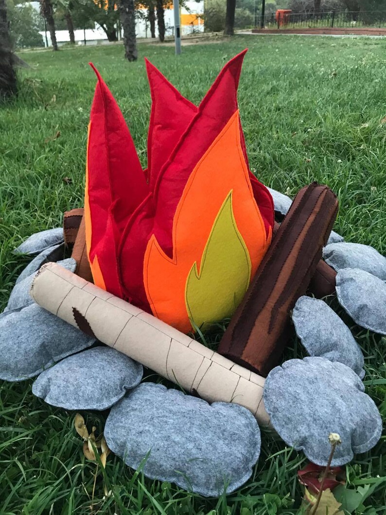 Felt Campfire SET Felt Toys Camping Decor Pretend Play Etsy