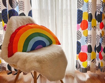 Felt Rainbow, Pillow Decor for Baby-Kids-Nursery-Children's Room, Rainbow Cushion-Plush Toy, Classic Rainbow Decoration, Toy Pillow