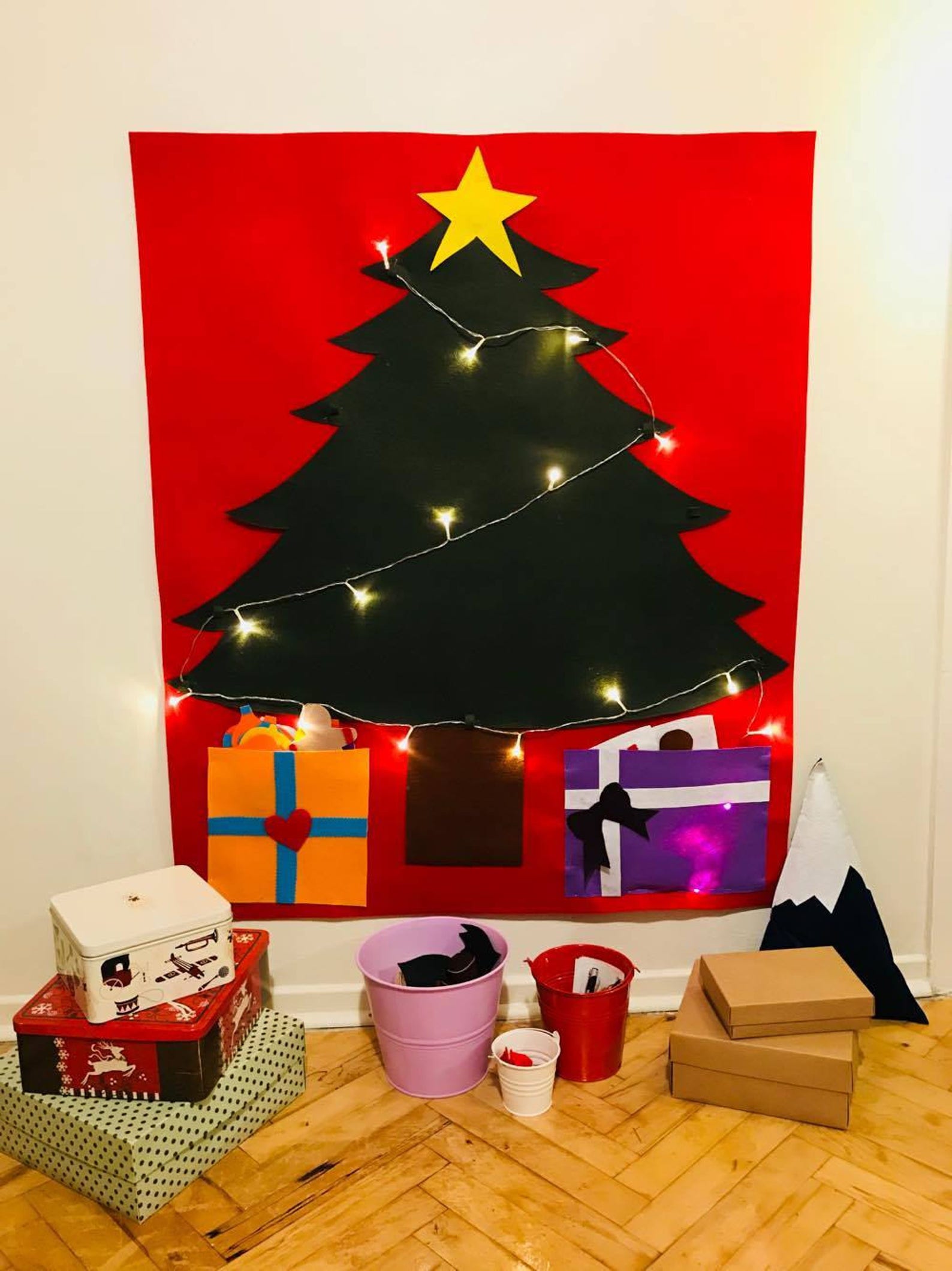 Felt Christmas Tree Wall Treefelt Treekids Christmas Tree Etsy