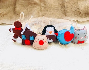 Felt Ornaments | Felt Christmas Ornaments| Christmas Tree Ornaments | Christmas Ornaments | Felt Christmas Decor | Tree Ornaments