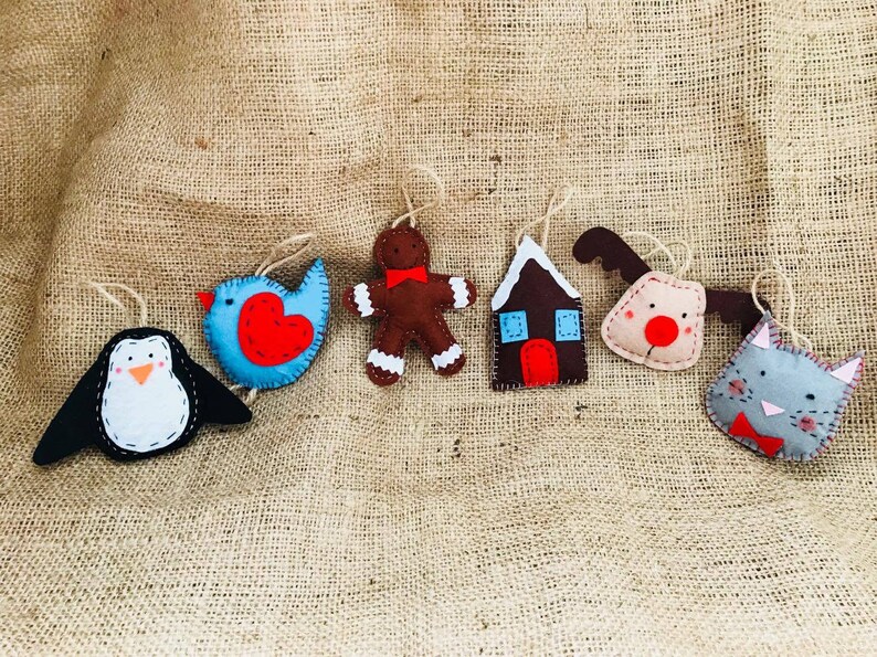 Christmas Ornaments Felt Ornaments Felt Christmas Decor Felt Christmas Ornaments| Christmas Tree Ornaments Tree Ornaments