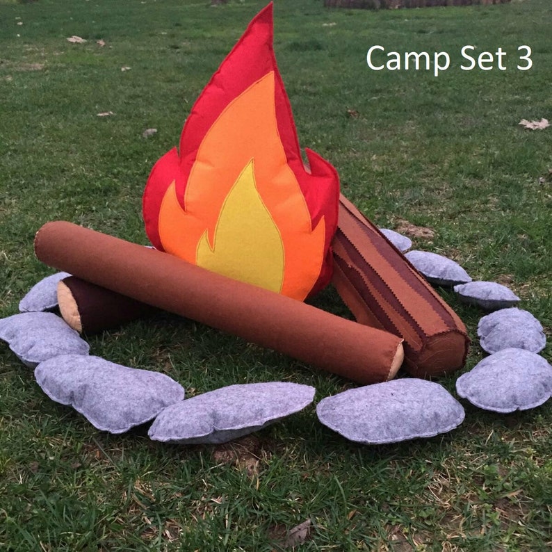 Felt Campfire SET Felt Toys Camping Decor Pretend Play Etsy UK