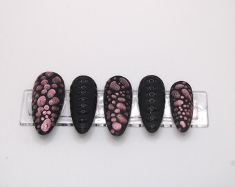 Pink Dragon Press on Nails | APRES GEL-X | Fantasy Nails | Luxury Nails |