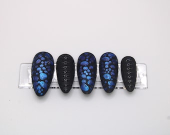 Blue Dragon Press on Nails | APRES GEL-X | Fantasy Nails | Luxury Nails |