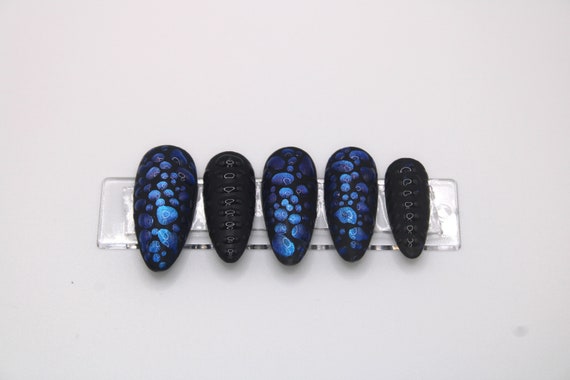 Blue Dragon Press on Nails | APRES GEL-X | Fantasy Nails | Luxury Nails |