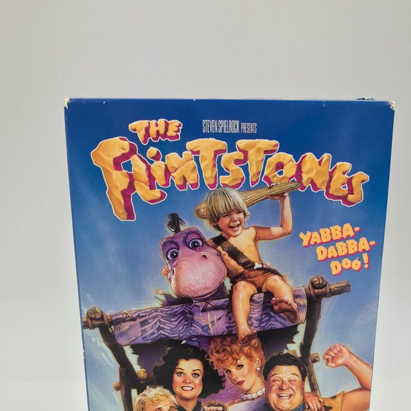 The Flinstones Movie 1994 VHS Tape Steven Spielrock Film MCA Universal Vintage 1990s Movies 90s John Goodman Rosie O'Donnell Rick Moranis