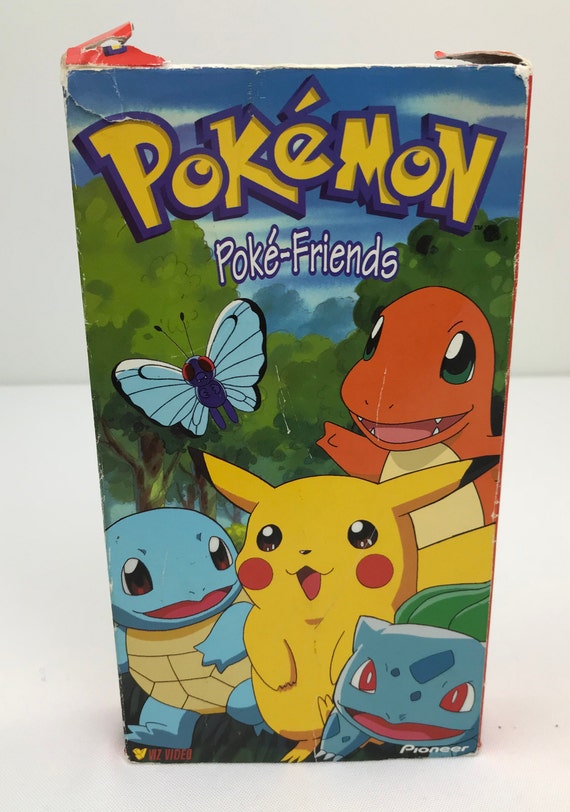 Vintage Pokemon Poke Friends Vhs Tape Movie Video Cassette Tape Anime Pikachu 90s Trading Cards Squirtle Bulbasaur Charmader